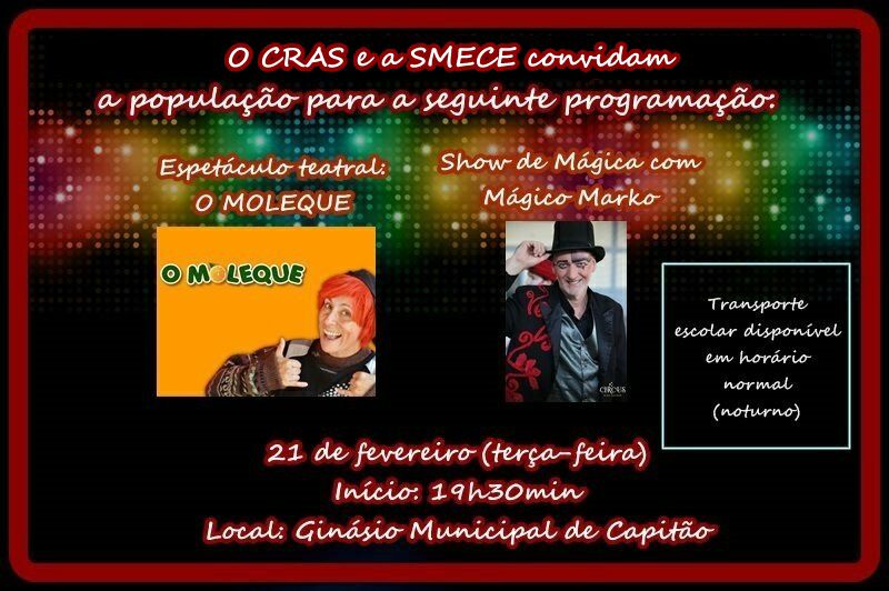 Peça Teatral  e Show de Mágica